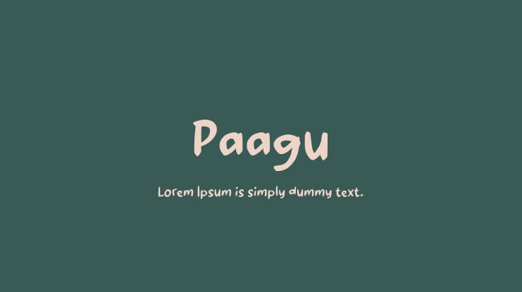 Paagu Font