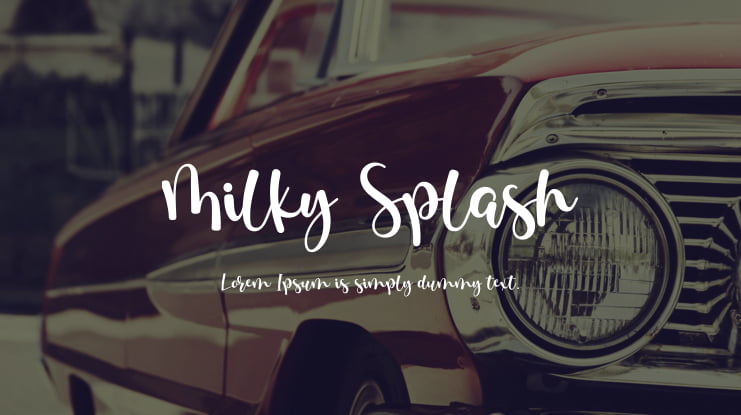 Milky Splash Font