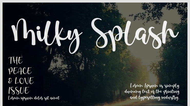 Milky Splash Font