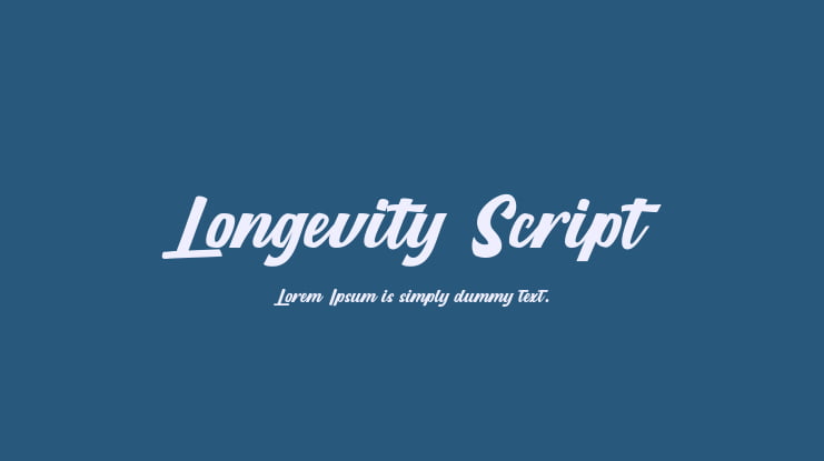 Longevity Script Font