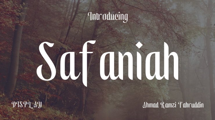 Safaniah Font