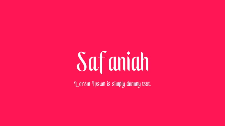 Safaniah Font