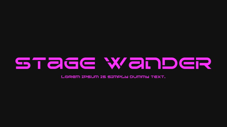 Stage Wander Font