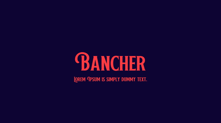 Bancher Font