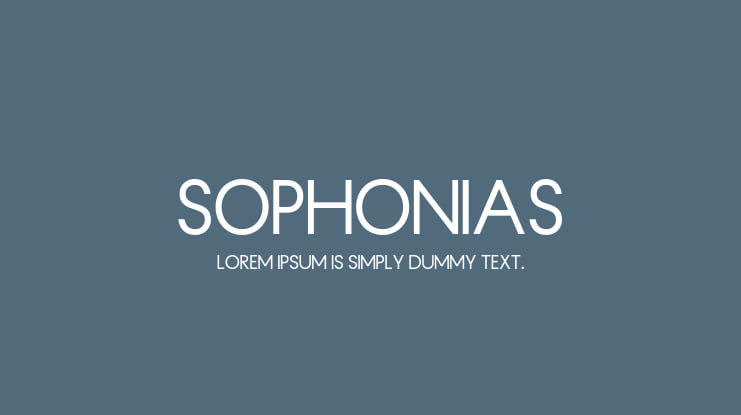 Sophonias Font