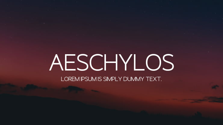 Aeschylos Font