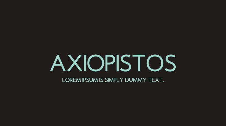 Axiopistos Font