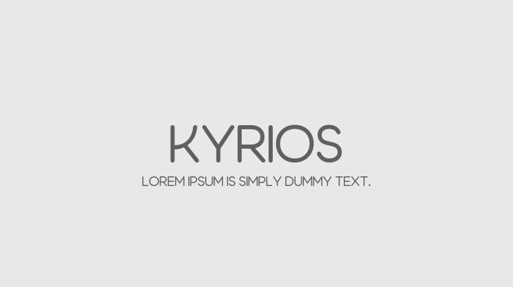 Kyrios Font