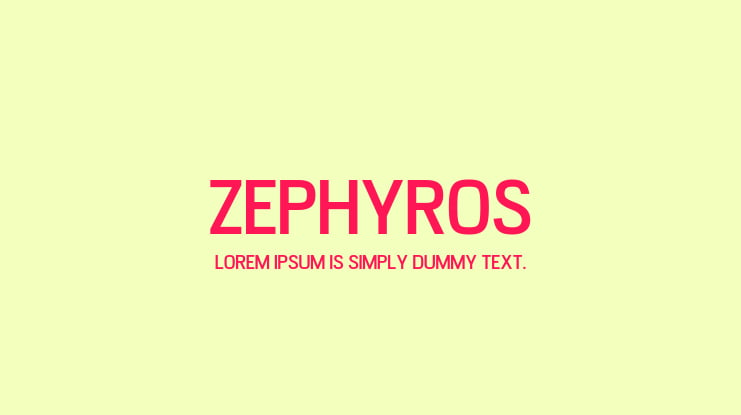 Zephyros Font