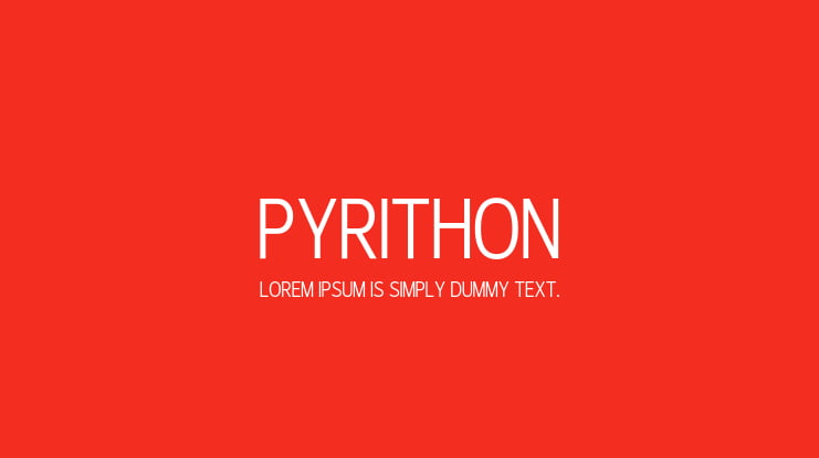 Pyrithon Font