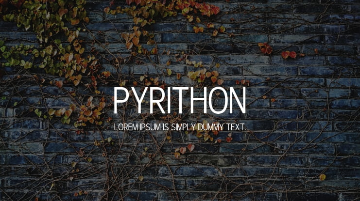 Pyrithon Font