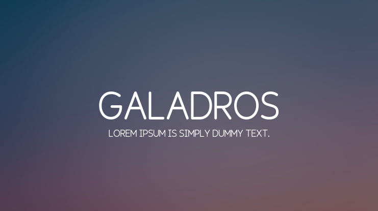 Galadros Font