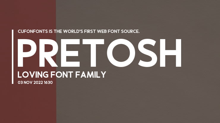 Pretosh Loving Font