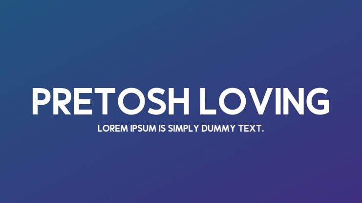 Pretosh Loving Font