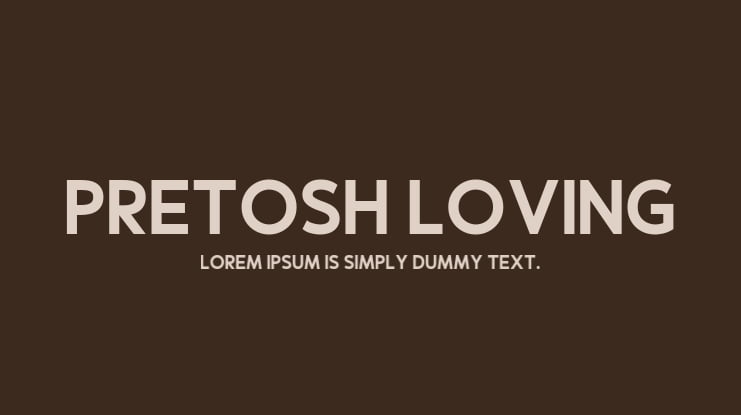 Pretosh Loving Font