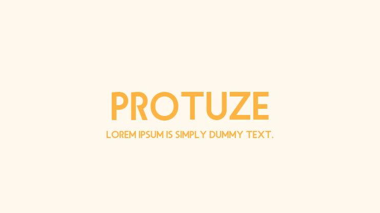 Protuze Font