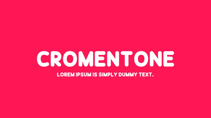 Cromentone Font