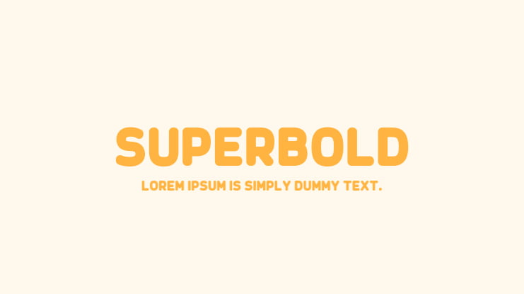 Superbold Font