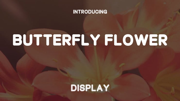 Butterfly Flower Font