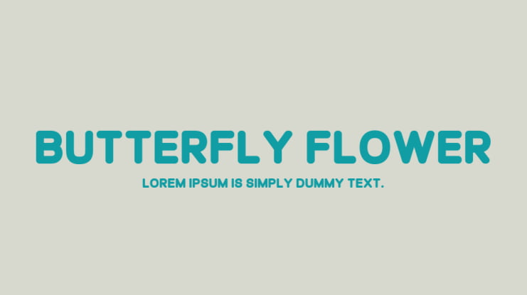 Butterfly Flower Font