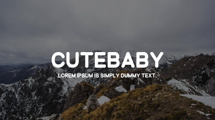 Cutebaby Font