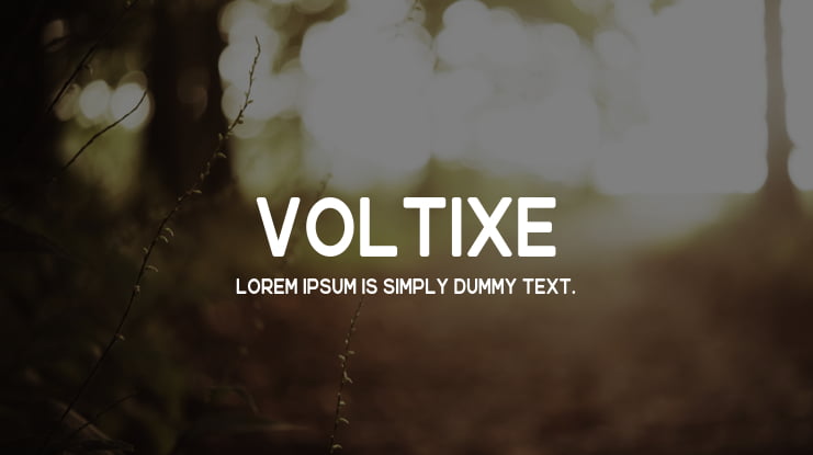 Voltixe Font