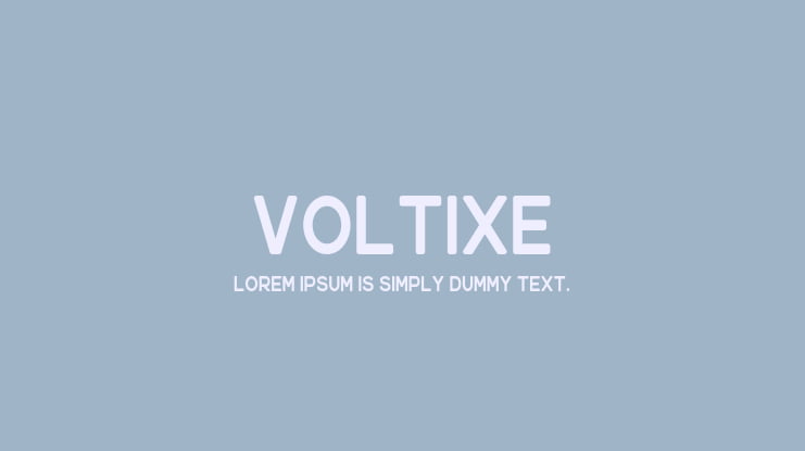 Voltixe Font