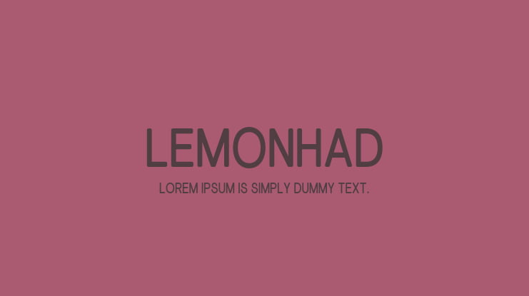 Lemonhad Font