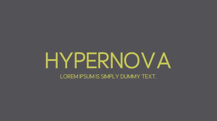 Hypernova Font