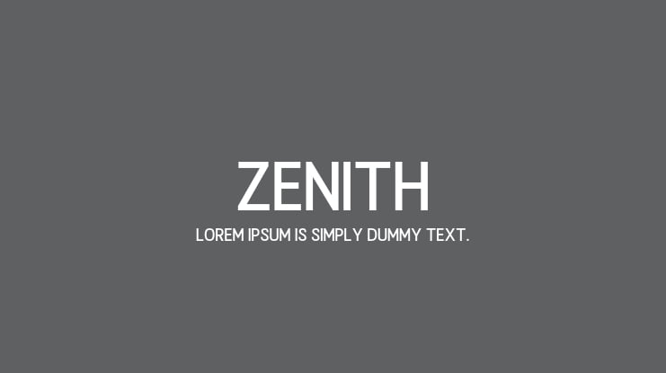 Zenith Font