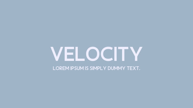 Velocity Font