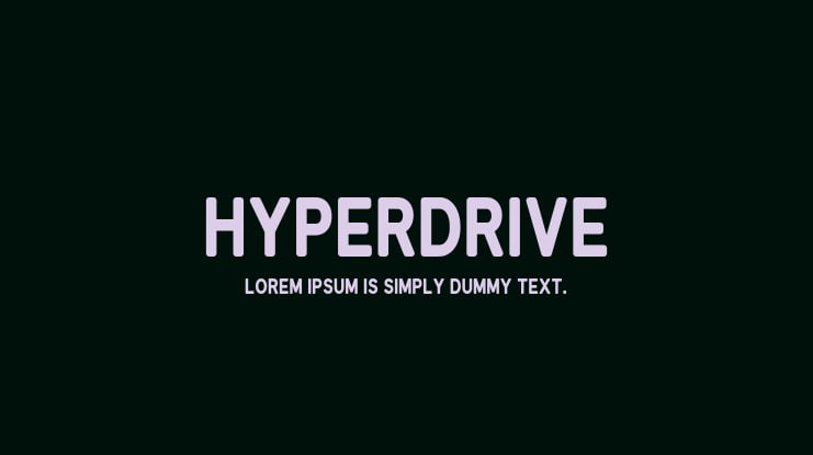 Hyperdrive Font