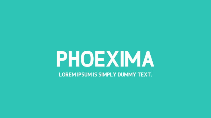 Phoexima Font