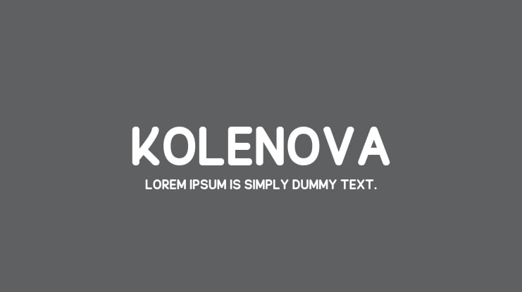 Kolenova Font