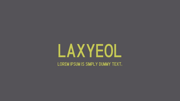 Laxyeol Font