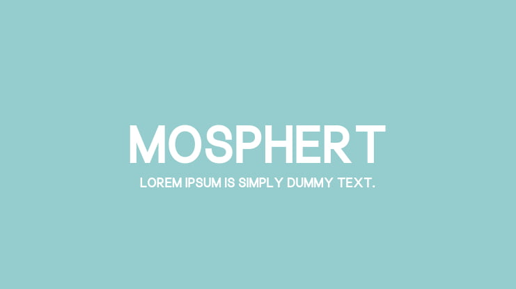 Mosphert Font