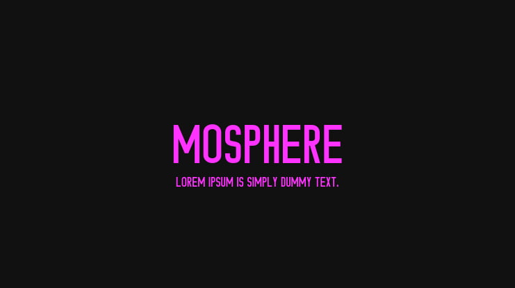 Mosphere Font