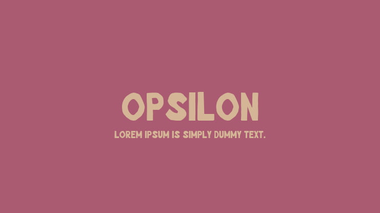 Opsilon Font Family