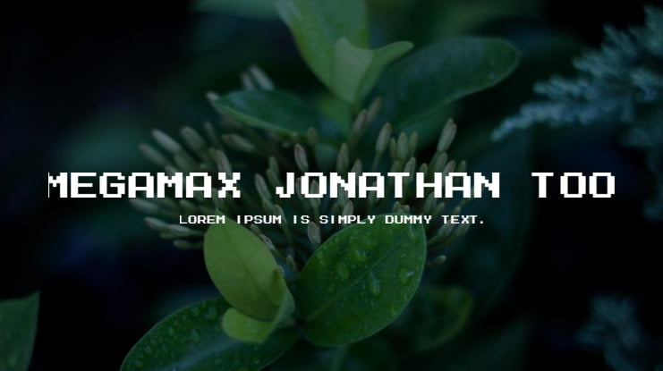 Megamax Jonathan Too Font