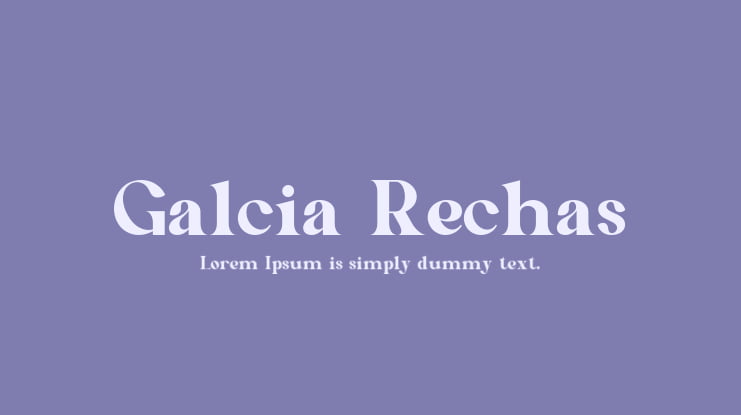 Galcia Rechas Font