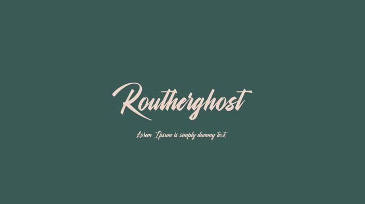 Routherghost Font