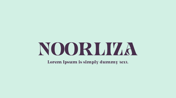 NOORLIZA Font