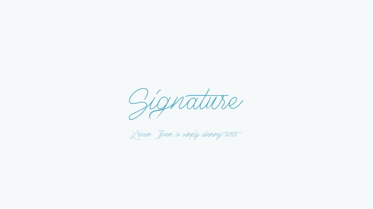 Signature 1 Font