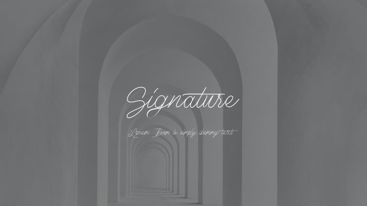 Signature 1 Font