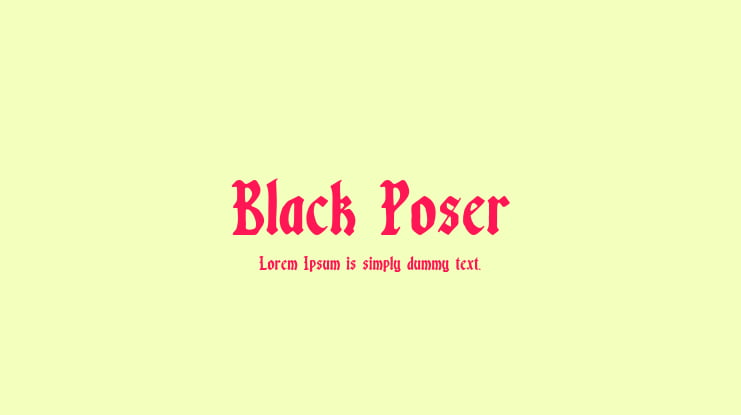 Black Poser Font