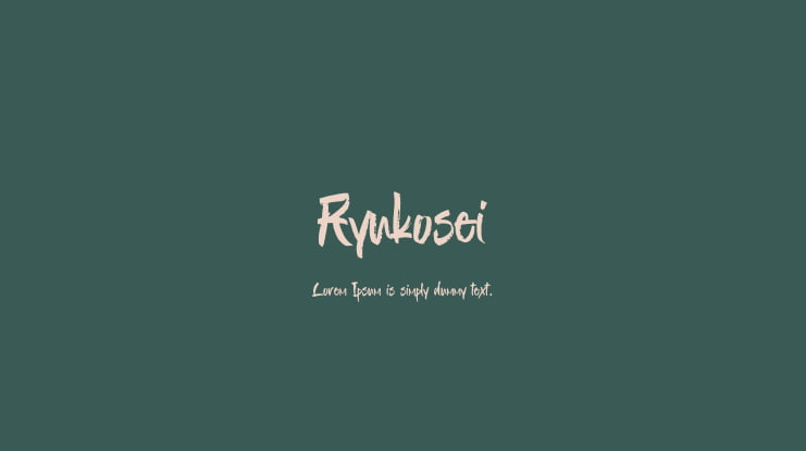 Ryukosei Font