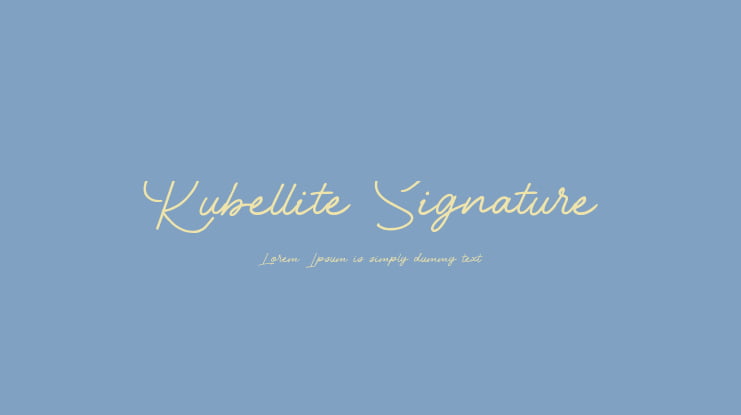 Rubellite Signature Font