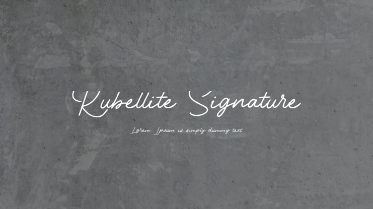 Rubellite Signature Font