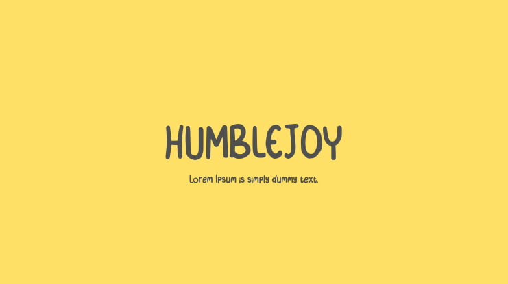 HUMBLEJOY Font