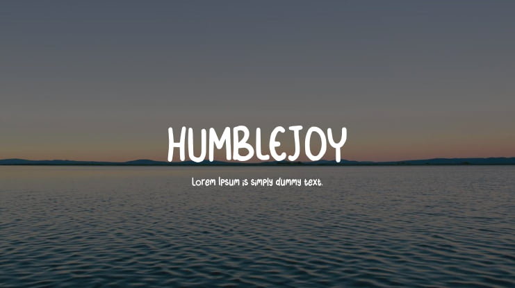 HUMBLEJOY Font